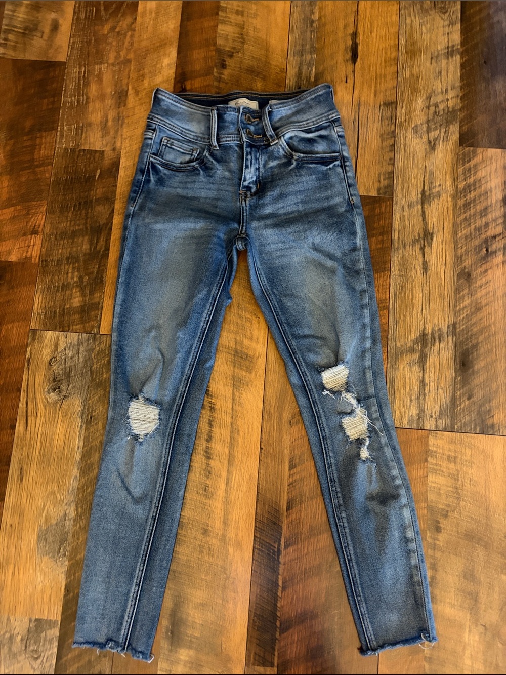 Women’s KanCan Distressed Blue Denim Skinny Jeans